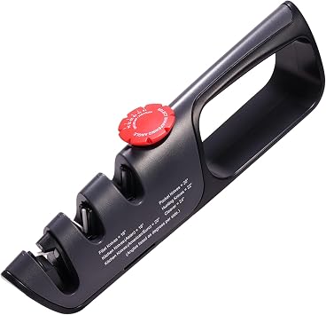 USELUCK Knife Sharpener, 6 Adjustable Sharpening Angle | Coarse & Fine Sharpening System Delivers Precise Results for Professional and Home Cooking