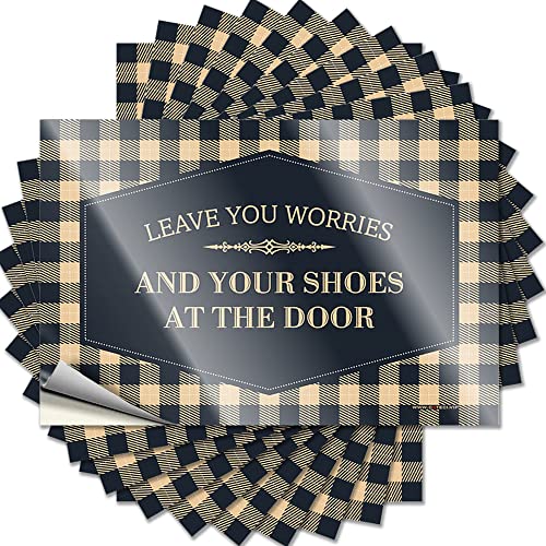 Car Window Stickers Leave You Worries and Your Shoes at The Door Funny Sticker 10 Pcs Funny Truck Stickers Bar Accessories Man Cave (Size : 6X9CM)