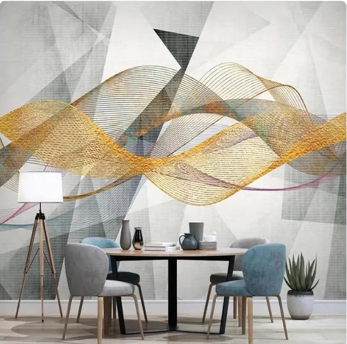 Peinture murale géométrique 3D papier peint abstrait haut de gamme 350x245cm