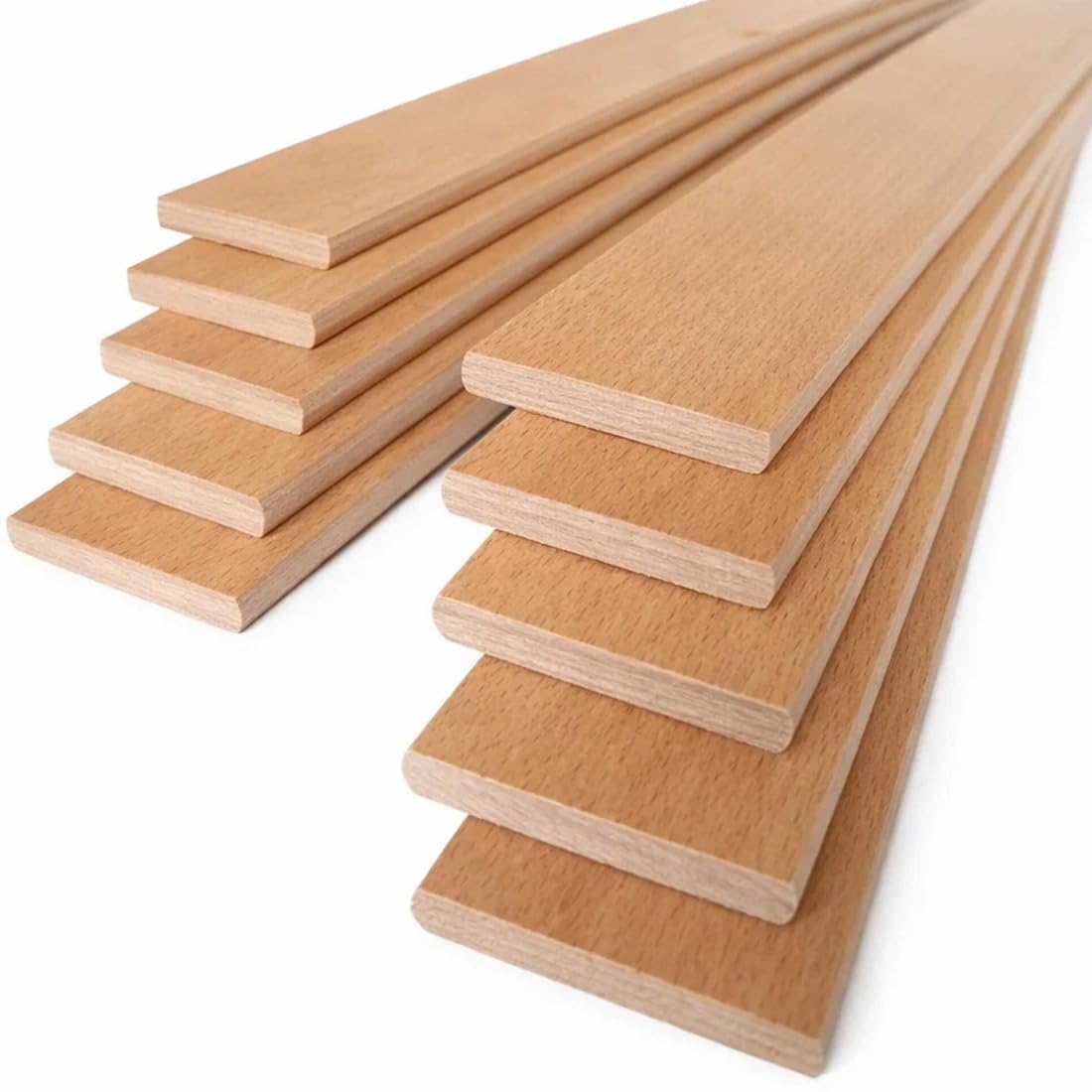 SCM Créations Lot 10 Lattes 62 cm (620 mm) Largeur 53mm épaisseur 8mm| sommier lit canapé clic clac bz | 7 Plis Rechange Renfort résistant Soutien Matelas
