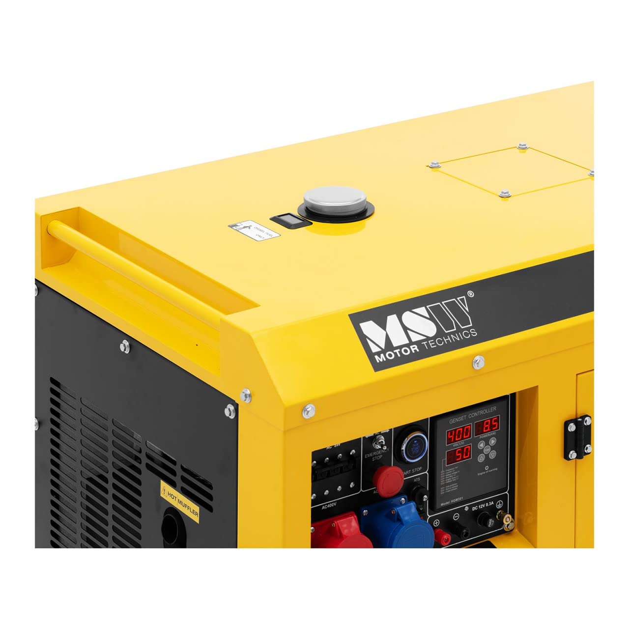 MSW MSW-AVR 8500S MAX EURO5 Grupo electrógeno diesel 8500 W 30 L 230/400 V móvil AVR Euro 5 Grupo electrógeno diesel