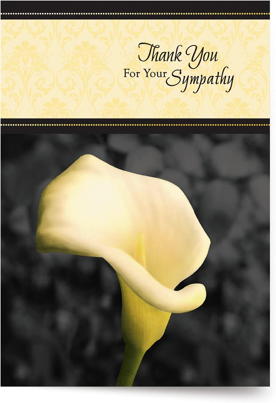 Designer Greetings Thank You for Your Sympathy Cards, Calla Lily (8 Sympathy