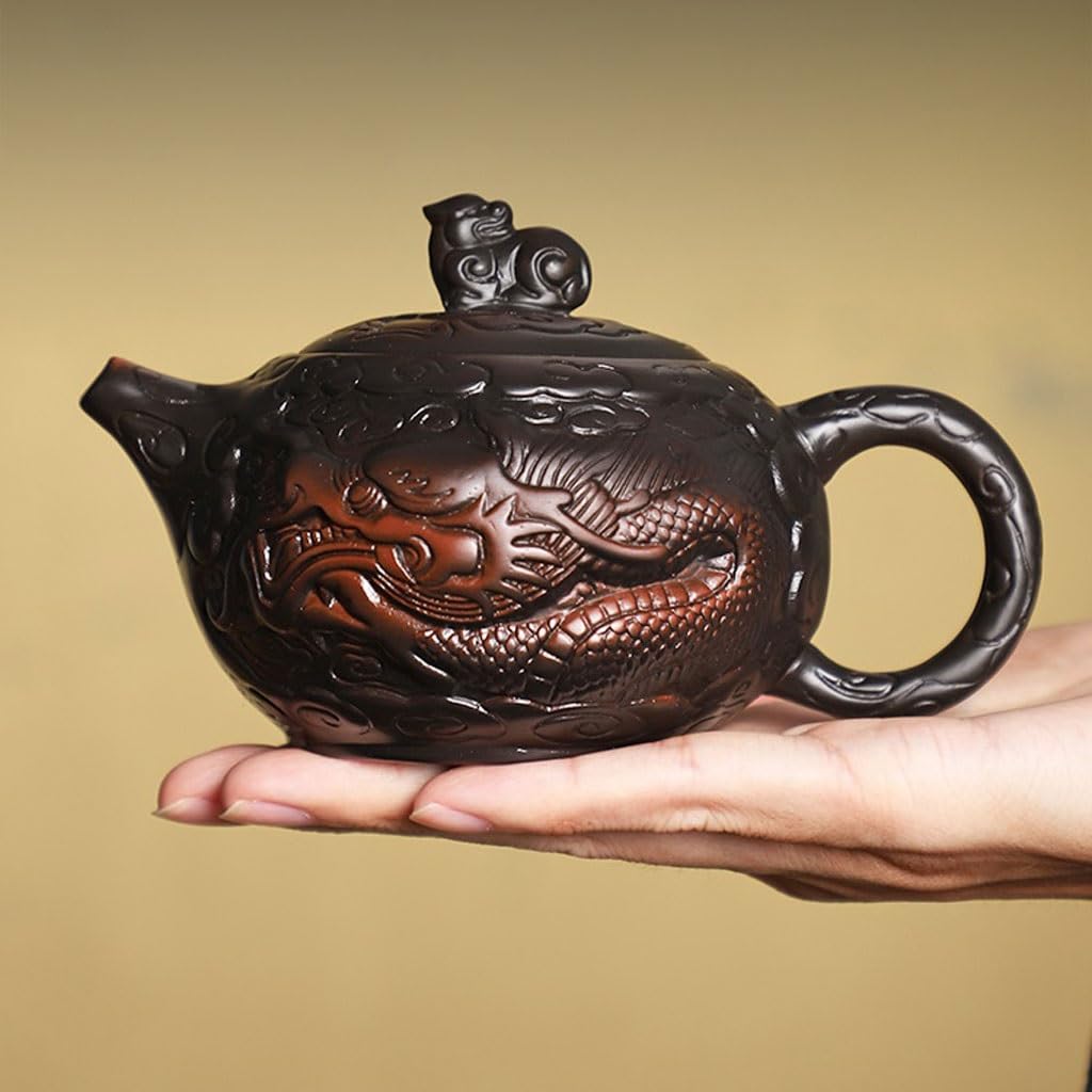 Ceramiczny czajniczek spersonalizowany fioletowy garnek ceramiczny ręcznie robiony czajniczek domowy ręcznie robiony chiński zestaw do herbaty popołudniowa herbata herbaciarnia czajniczek dzbanek do