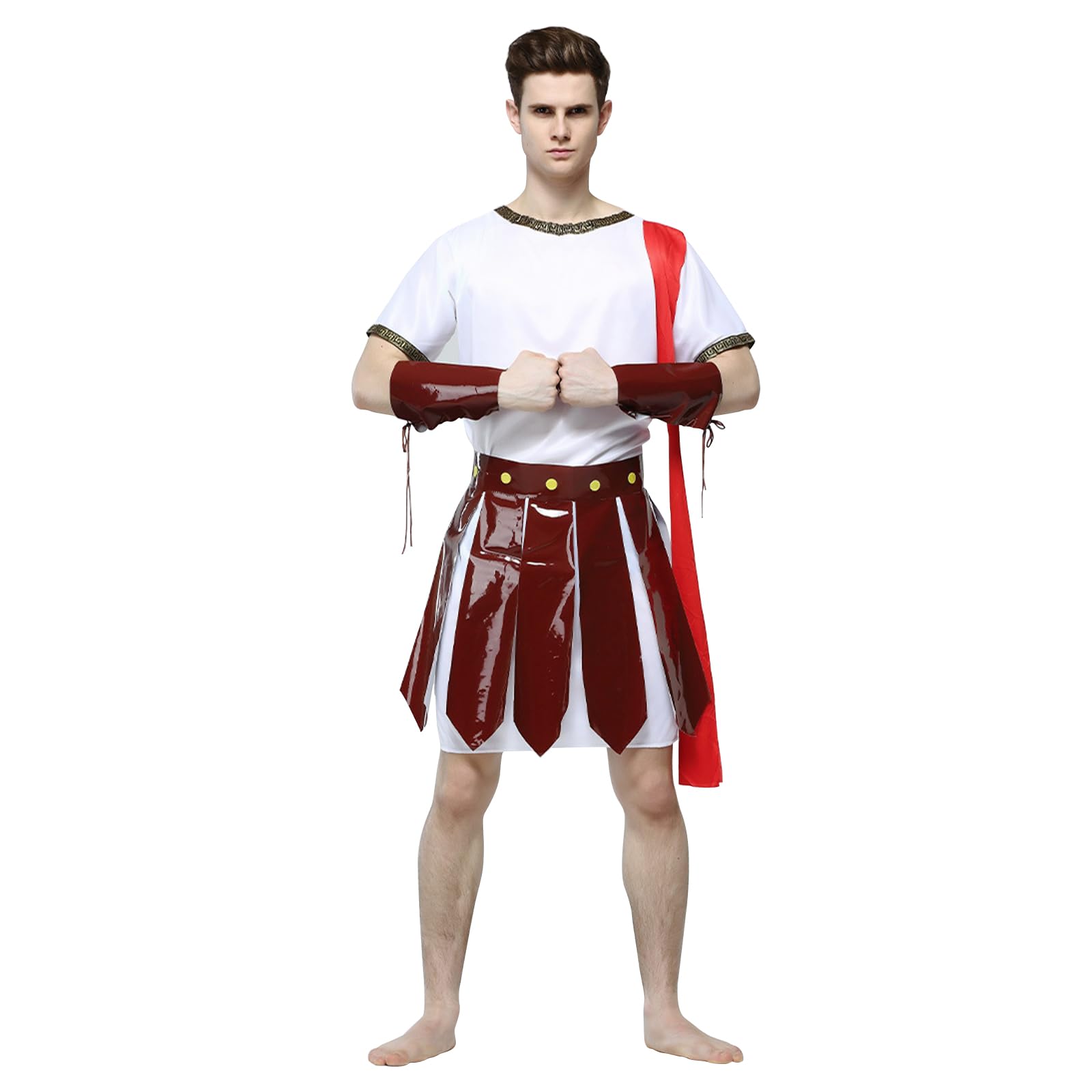 GENEMENAncient Greek Egypt Roman Warrior Halloween Cosplay Outfits Party Stage Costumes