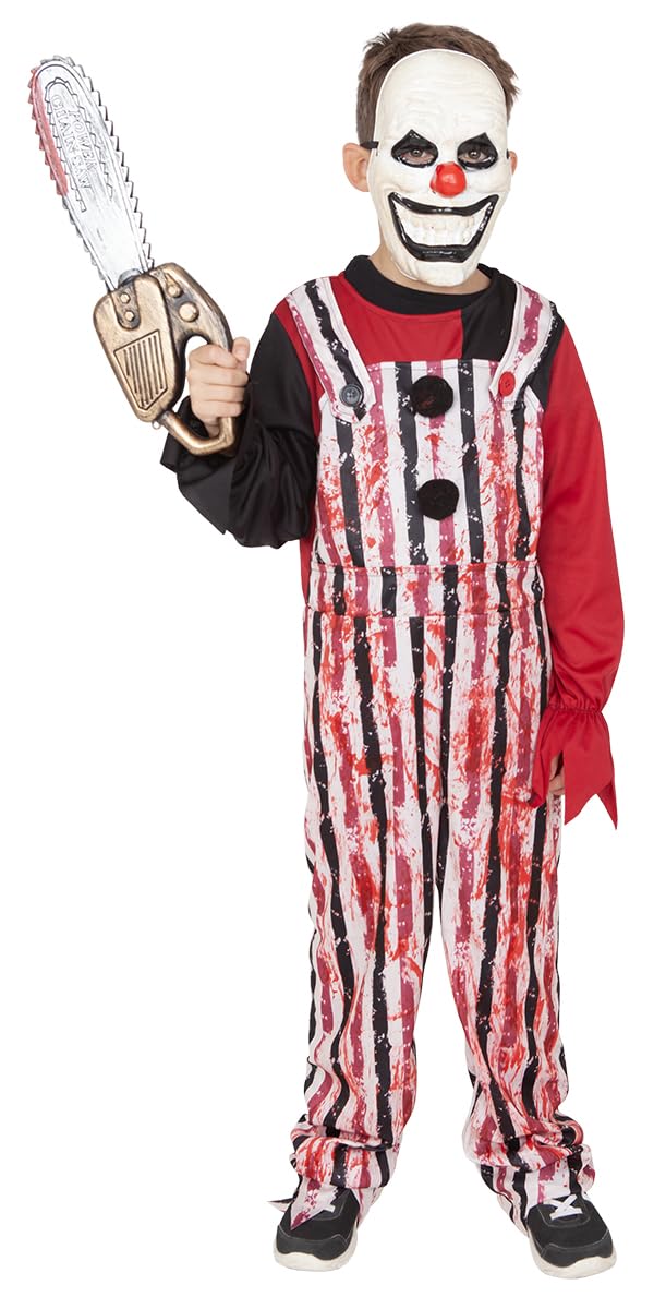 Rubies Costume Pagliaccio Pazzo per bambino e bambina, Tuta con camicia e maschera, Licenza Ufficiale per Costumi Halloween ragazzi e ragazze, Bambini, Feste, Cosplay