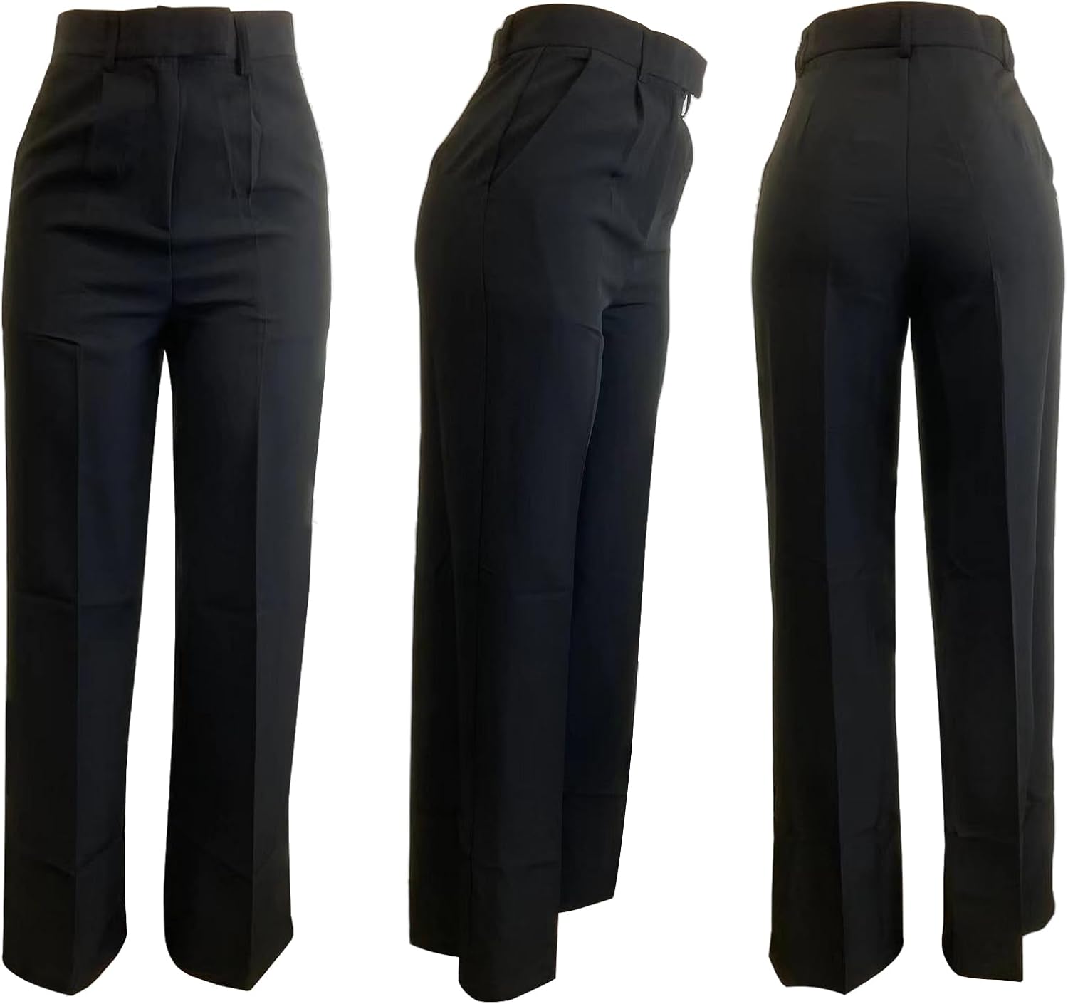 Famnbro Womens Dress Pants Slacks High Waisted Wide Leg Yoga Business Work Pants Trousers - Image 5