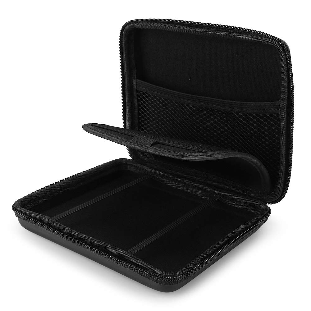 Cocoarm Borsa Portaoggetti da 2 Pezzi Custodia Protettiva Rigida in EVA Borsa Portaoggetti per Console di Gioco Portatili con Doppia Cerniera Design Antiurto per Viaggi Giornalieri 2DS (BLACK)