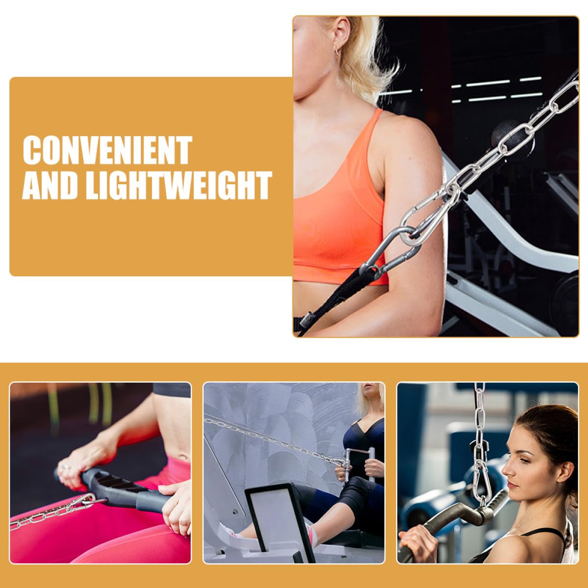 Vaguelly Fitness Kettenverlängerung 4 Stück aus Eisen für Zuggeräte