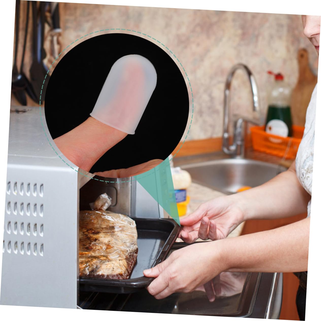 FOMIYES 5pcs Insulated Cots Cover Support Protector Non-Slip Sleeves Silicone Cots Thumb Caps Caps Thumb Protector