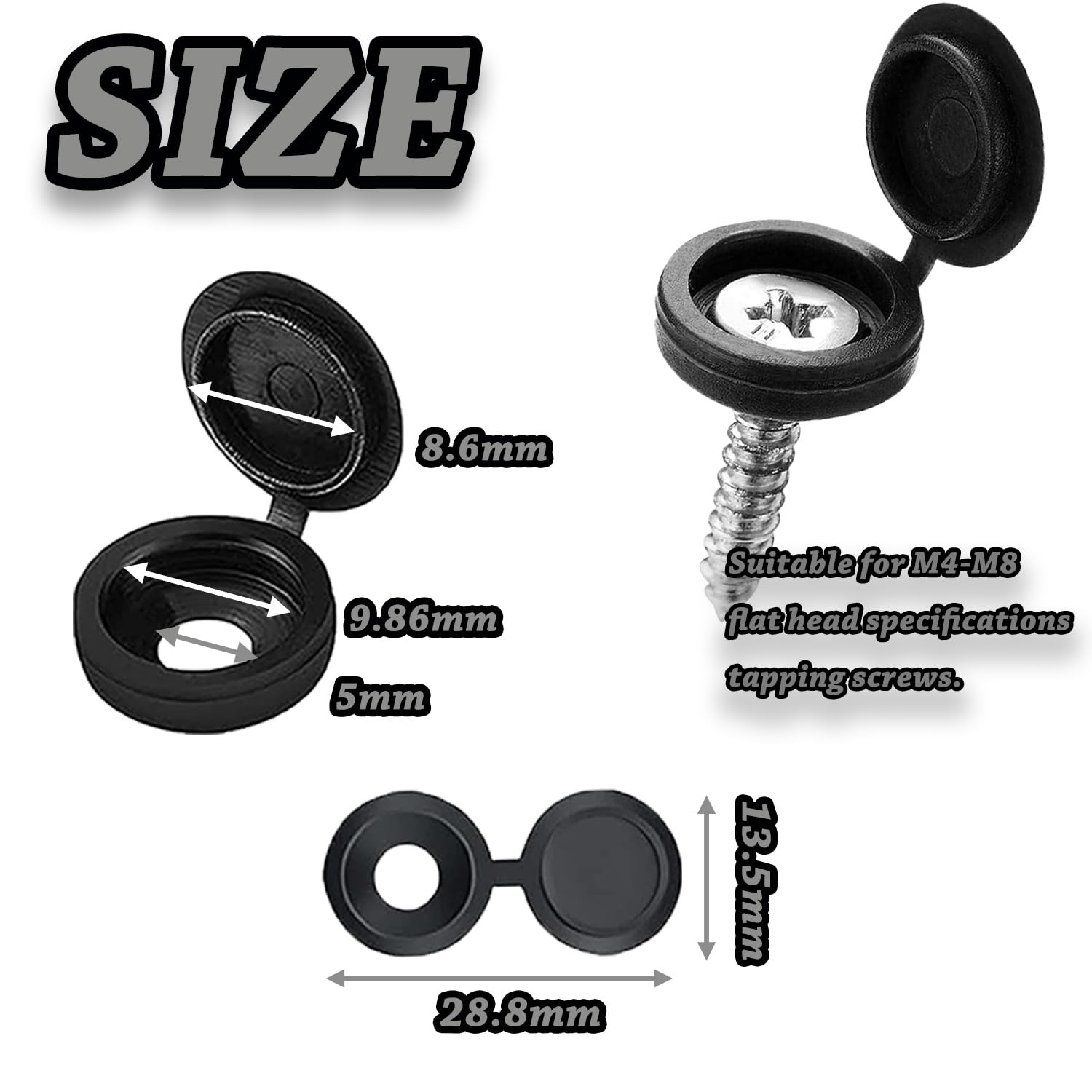 200 Copriviti Bianchi Per Viti - Coperchini Decorativi E Protettivi Per Mobili - Foto 7