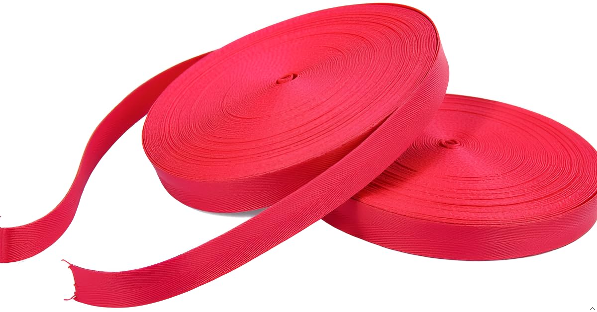 Correa de nailon de polipropileno 10 mm x 25 yardas rojo