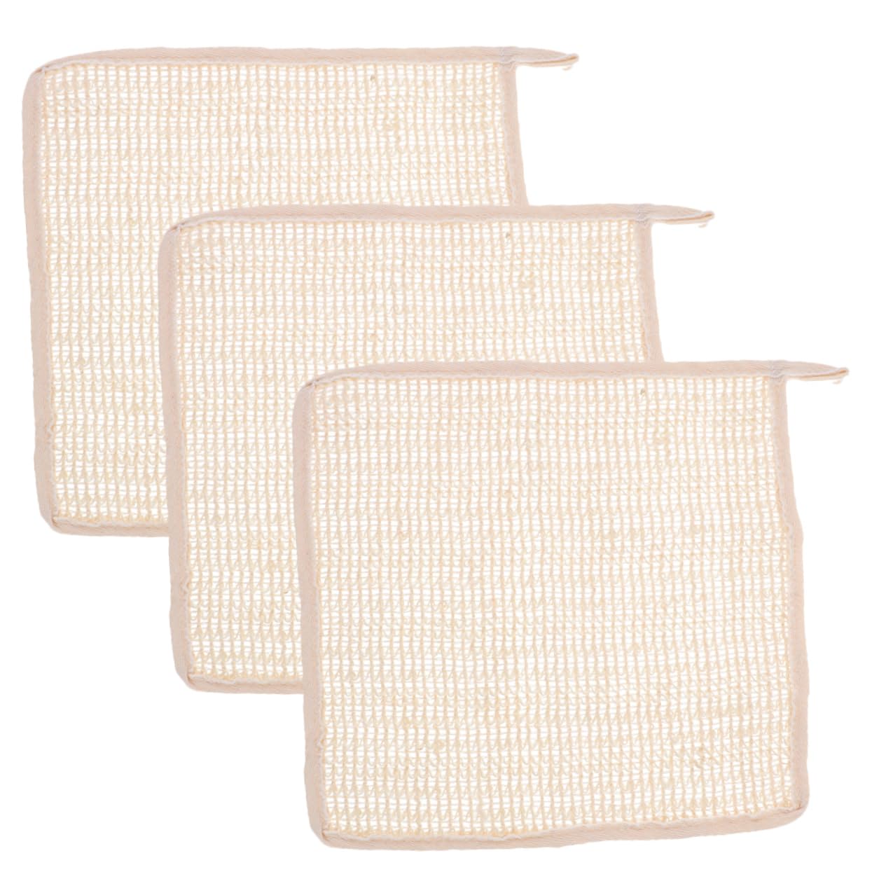 Beaupretty 3pcs Ramie Wash Cloths Lightweight Soft Face Towels for Gentle Cleansing Absorbent and Durable Bathing Essentials for Daily Use and Comfortable Skin Care