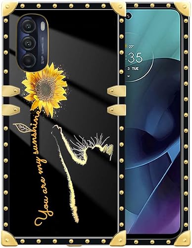 DAIZAG Funda para Motorola Moto G 5G 2022, decoración dorada de girasol, funda protectora suave y delgada, antiarañazos