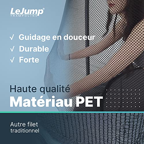 LeJump Trampoline Extérieur Ø 244/305/366 cm, TÜV Rheinland, avec Filet de Sécurité, Échelle, Design Citrouille, d'extérieur pour Le Fitness et Le Jardin avec Filet de sécurité pour Enfants et Adultes – Image 6