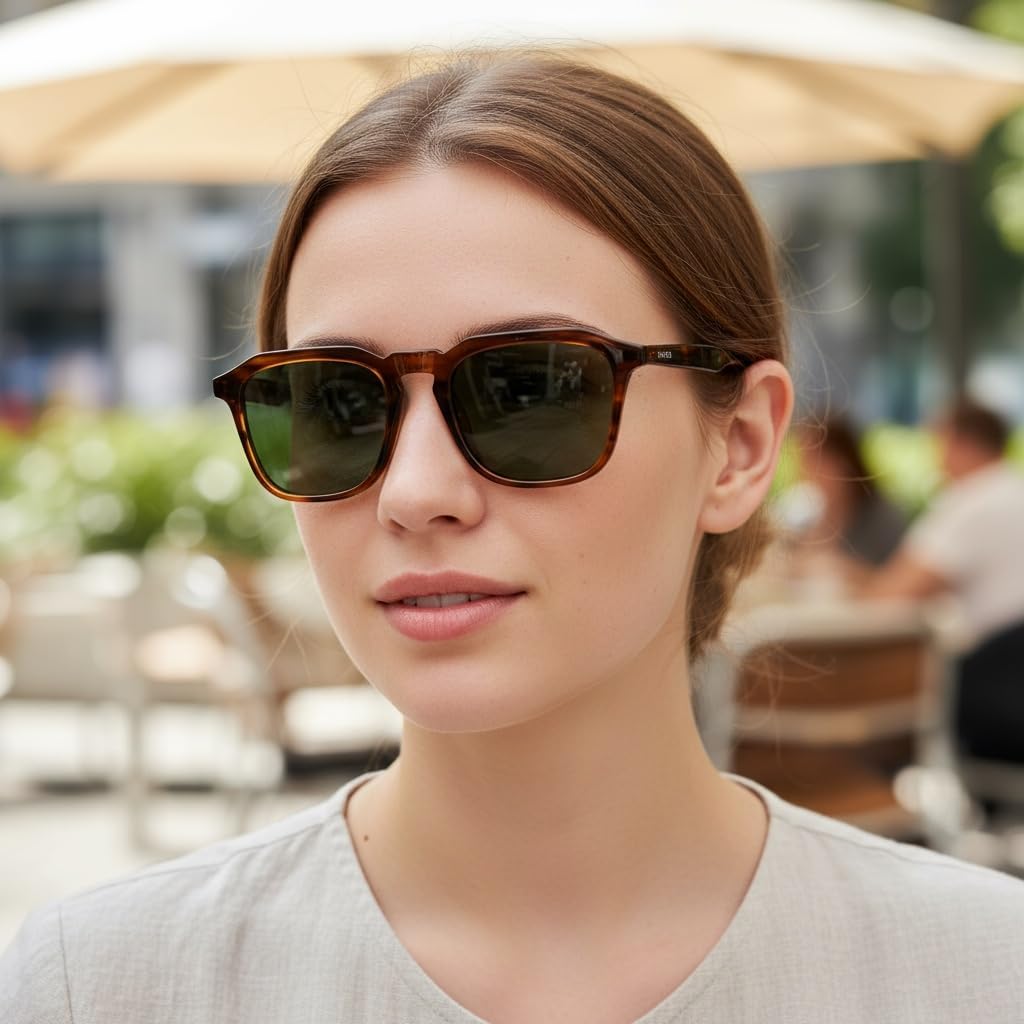 CARFIA Acetate Classic Square Polarized Sunglasses for Men Women UV400 Lenses Hand-crafted Frame Retro Outdoor Sun Glasses - Image 3