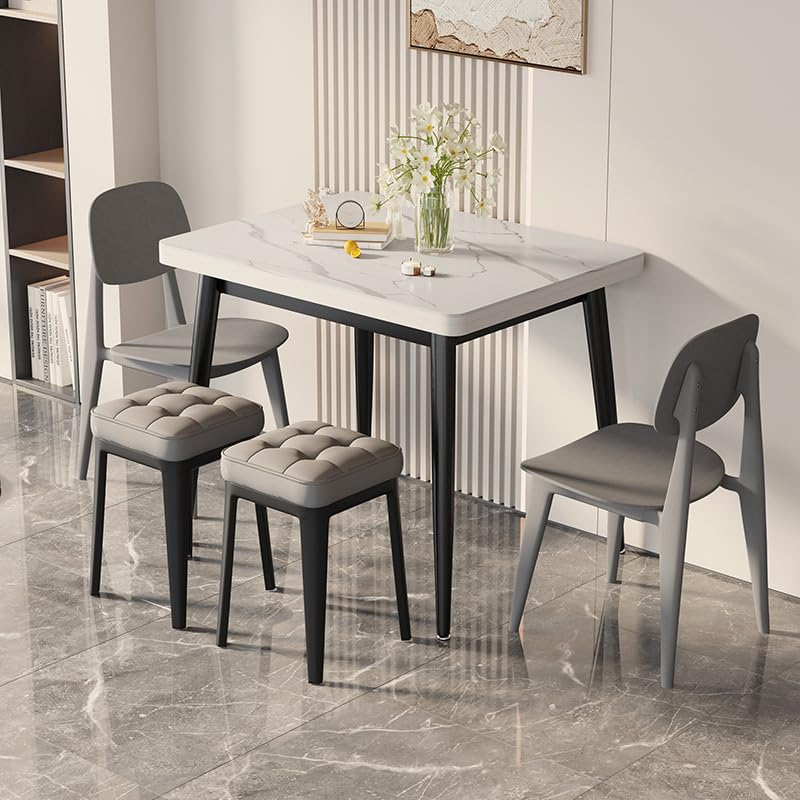 Sala de estar Taburete corto de 2 piezas, Silla acolchada, Reposapiés debajo del escritorio, Zapatero apilable, Reposapiés engrosado, Taburete de mesita de noche, Silla otomana para el hogar