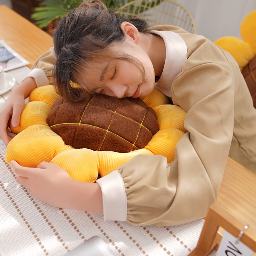 Cuscino Girasole 38cm - Morbido, In Cotone, Decorazione Per Camera Bambini, Giallo - Foto 3