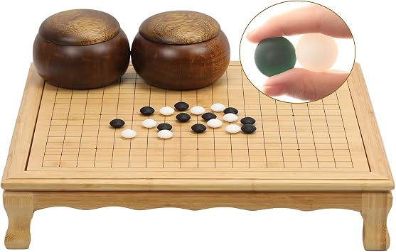 VPH Luxury Bodhi Wood Go Set - 4-Foot Frame Bamboo Board 0.8 + Double-Convex New Yunzi Stones & Premium Wood Jars