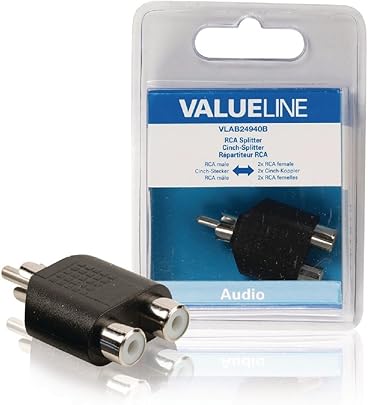 Valueline VLAB24940B cavo interfaccia adattatore RCA RCA Nero Valueline VLAB24940B cavo interfaccia adattatore RCA RCA Nero
