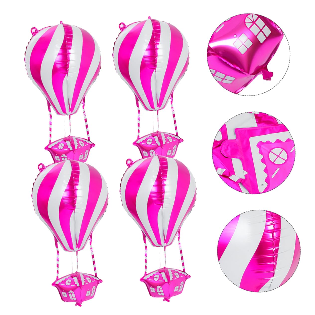 SOLUSTRE 50 Pièces Ballons Aluminium Montgolfière Décoration Événementielle pour Anniversaire Shower Mariage Effet Visuel Immersif et Installation Facile