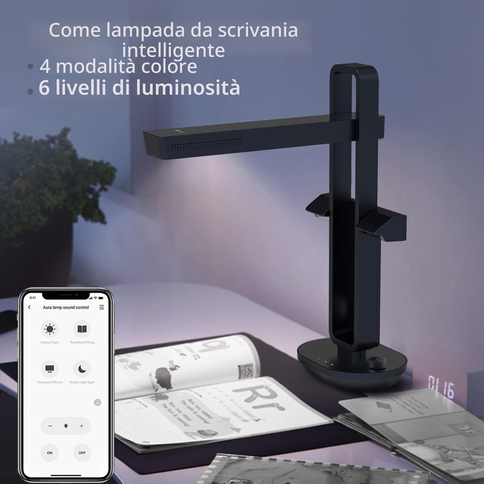 CZUR Aura Pro Scanner per Documenti, Scanner per Libri Document Camera Scanner Portatile ad Alta Definizione Formato Scanner A3&A4 con 14 MP AI Tecnologia OCR 180+ Lingue per Windows Mac
