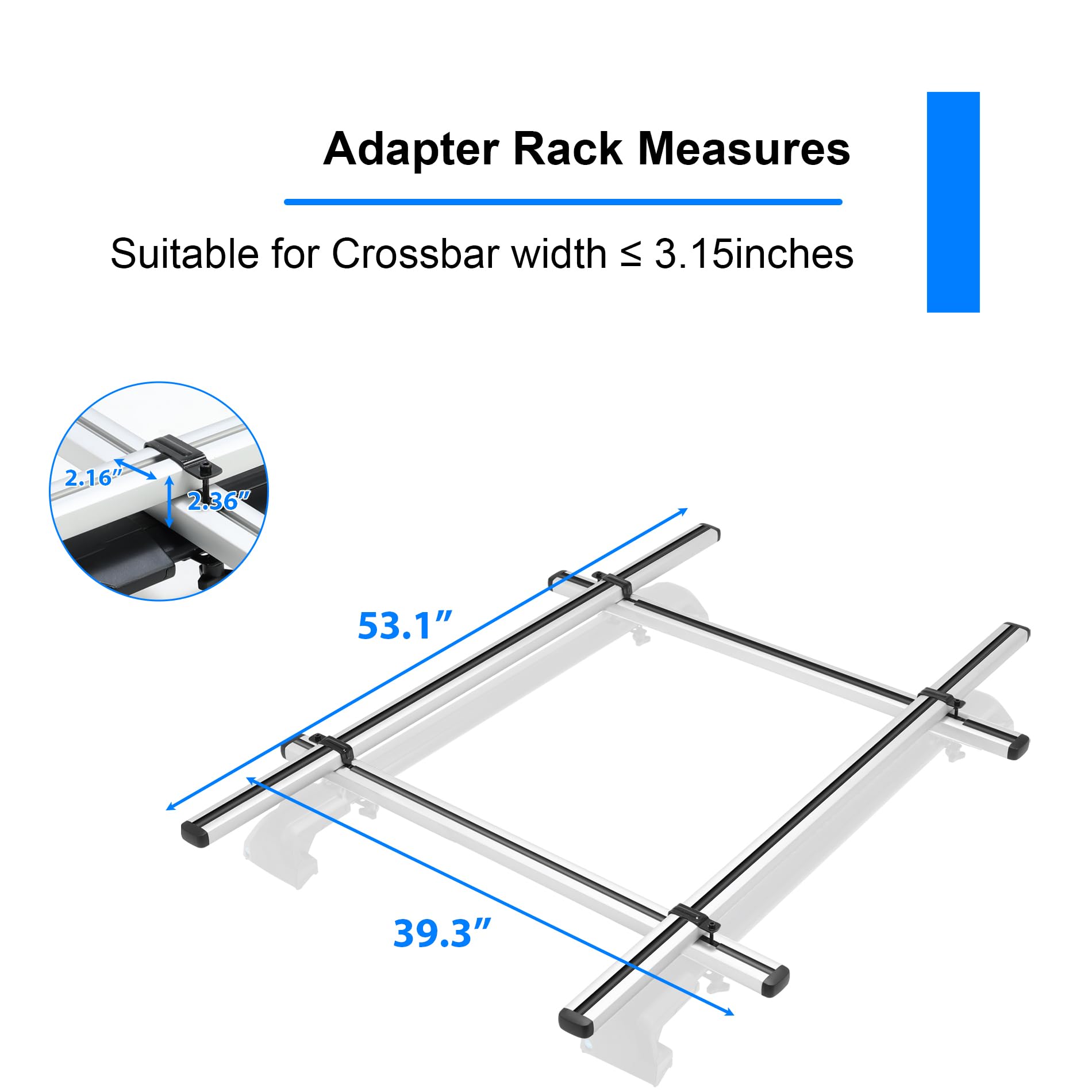 Adjustable Rack Adapter Snapklik.com : TOOENJOY Compatibility Adapter Rack Kit For Lift Roof ...