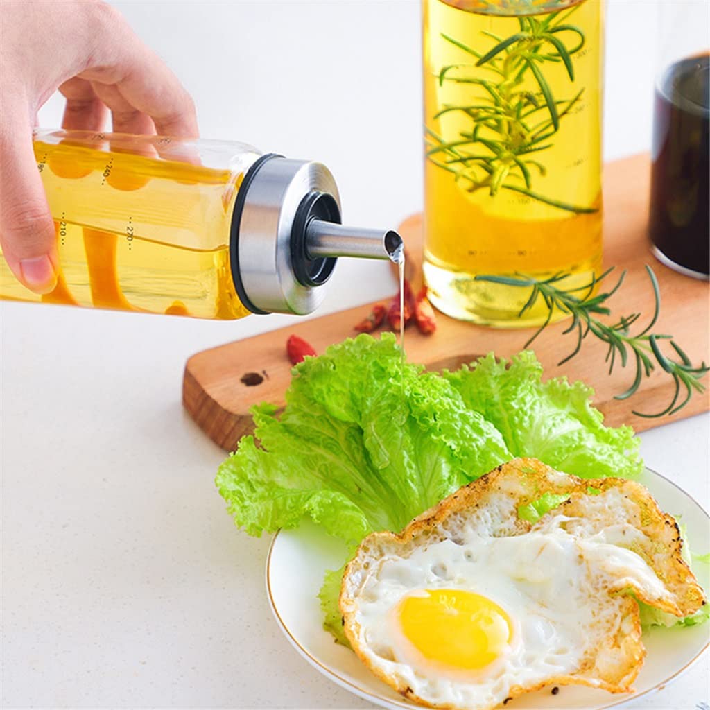 Durevole alta borosilicato bottiglia di olio vetro soia barattolo aceto vaso condimento a prova perdita stoccaggio da cucina