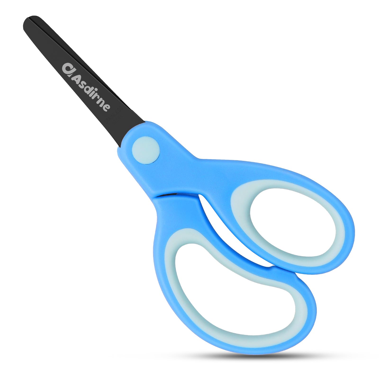 Asdirne Kids Scissors, Safety Children Scissors, Craft Scissors with Blunt Tip Stainless Steel Blades and Soft Grip, Great for Home and School,13.5cm,