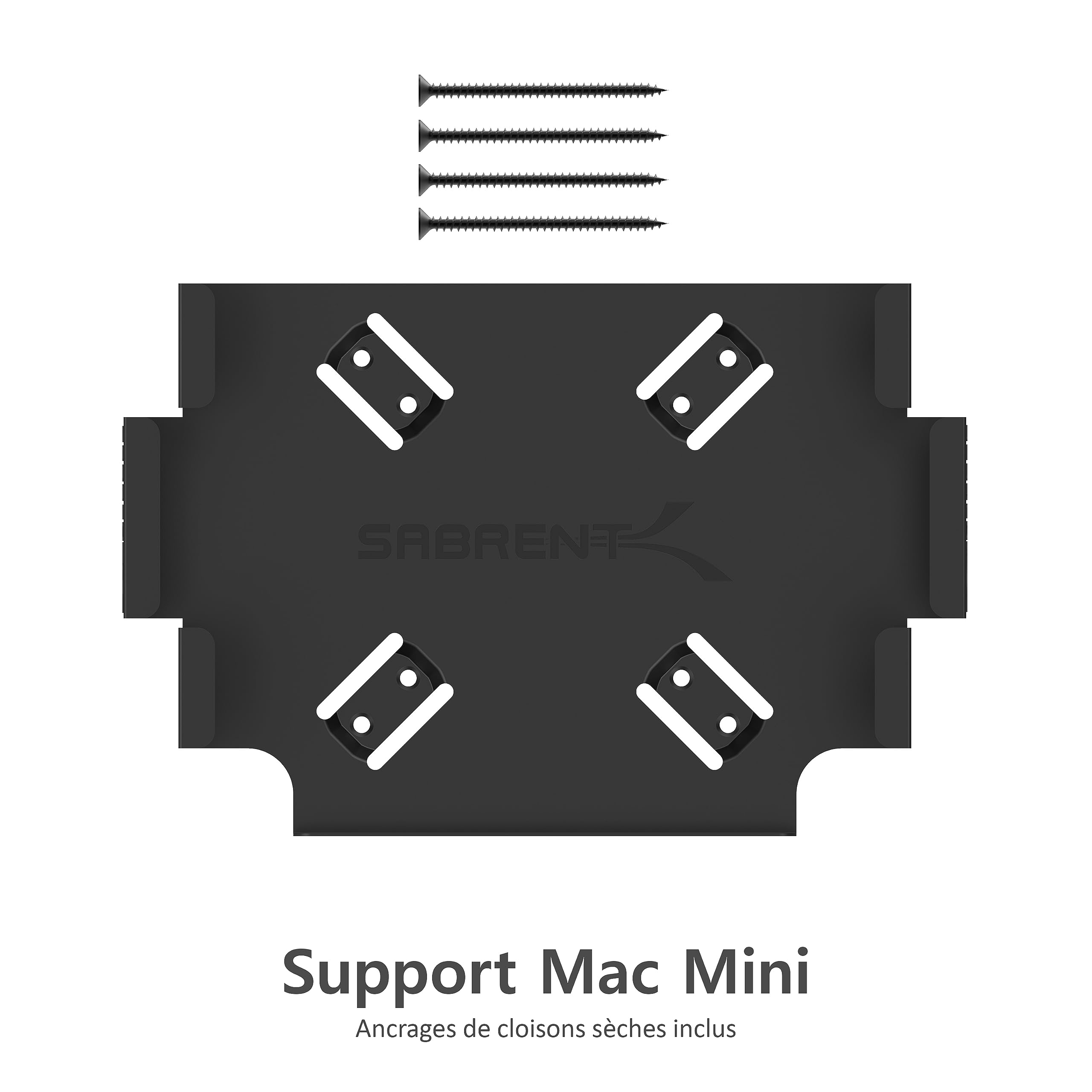 SABRENT Support Mac Mini VESA Montage Mural M1 Fixation Bureau Vis Chevilles Inclus BK-MABM