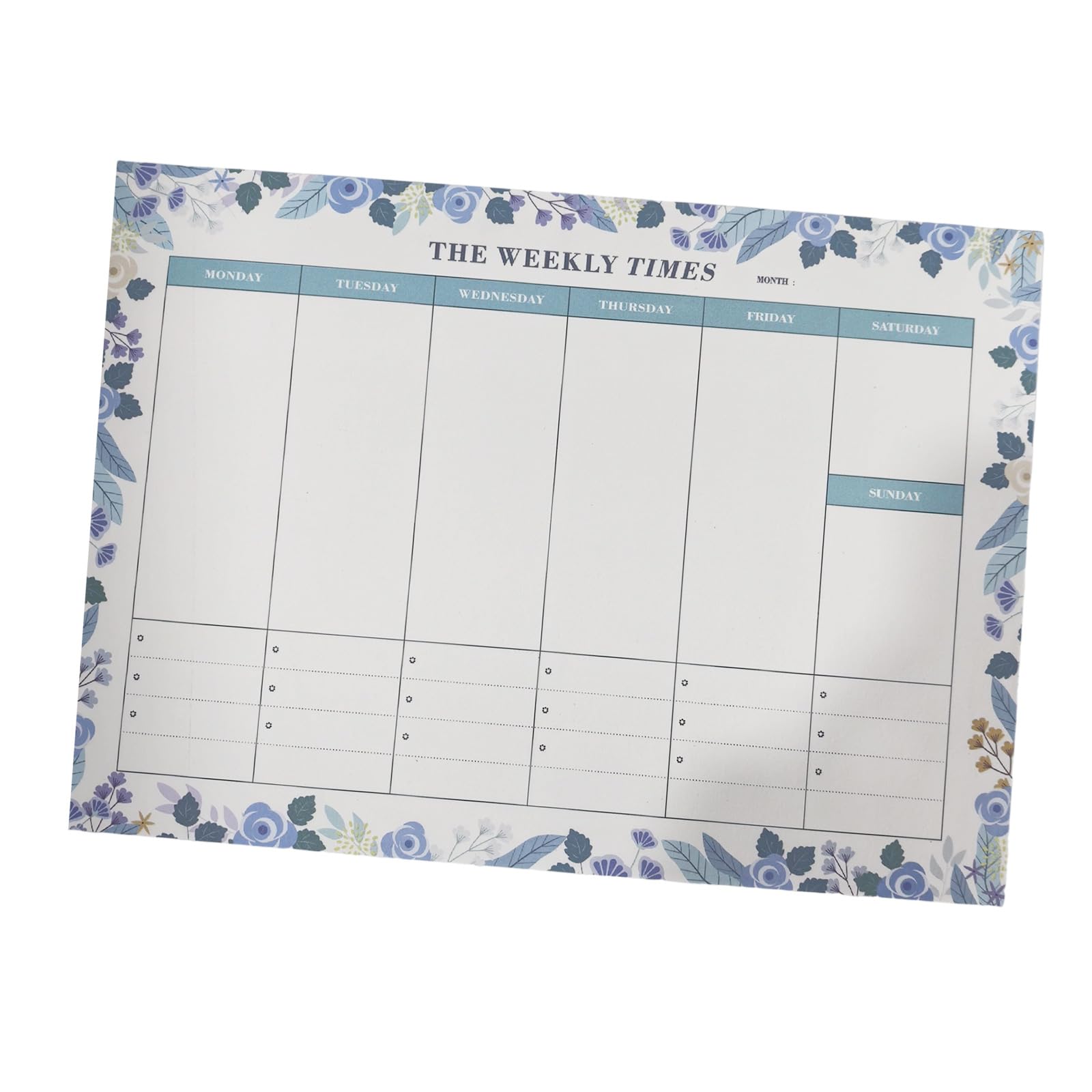 BWANGIAO Tearable Weekly Planner Notepads 60 Sheets Paper Note Memo Pad 24.5X17.5Cm For Daily Schedules Task Note Organization