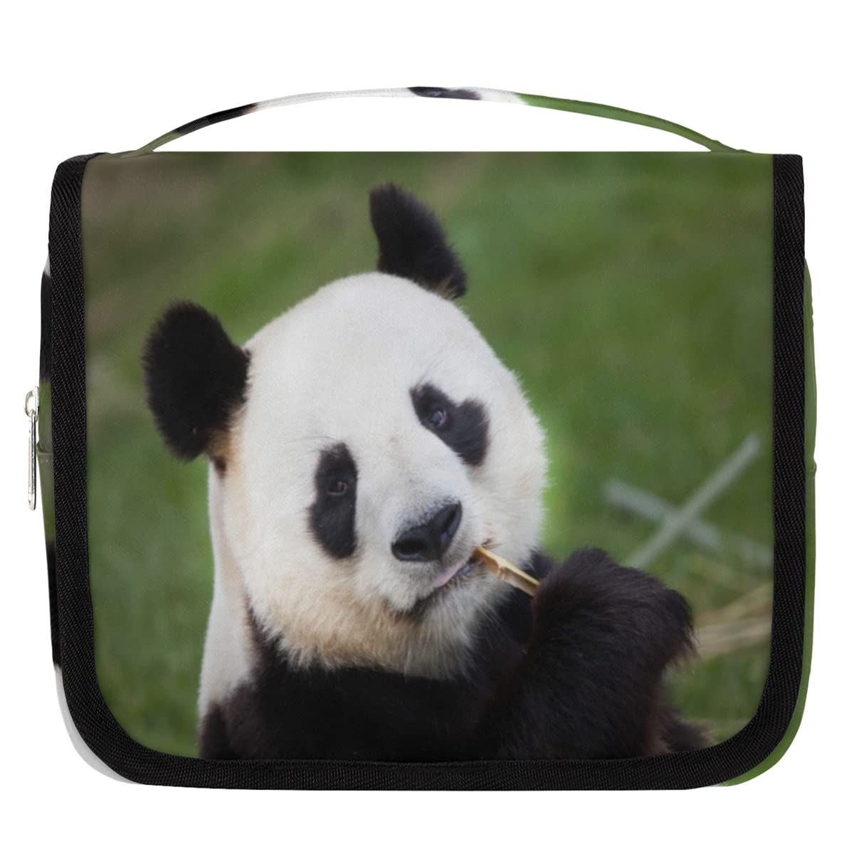 Bolsa de aseo de viaje con diseño de panda, bolsa de lavado unisex para colgar artículos de tocador cosméticos, multicolor, Talla única