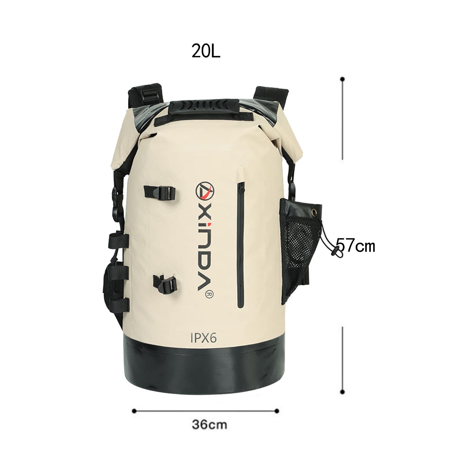 Sac Étanche Imperméable Sac de Transport pour Sports Extérieurs Sac à Dos Pliable Randonnée Pochette Étanche Outdoor PVC Résistant à l'eau Connexion S