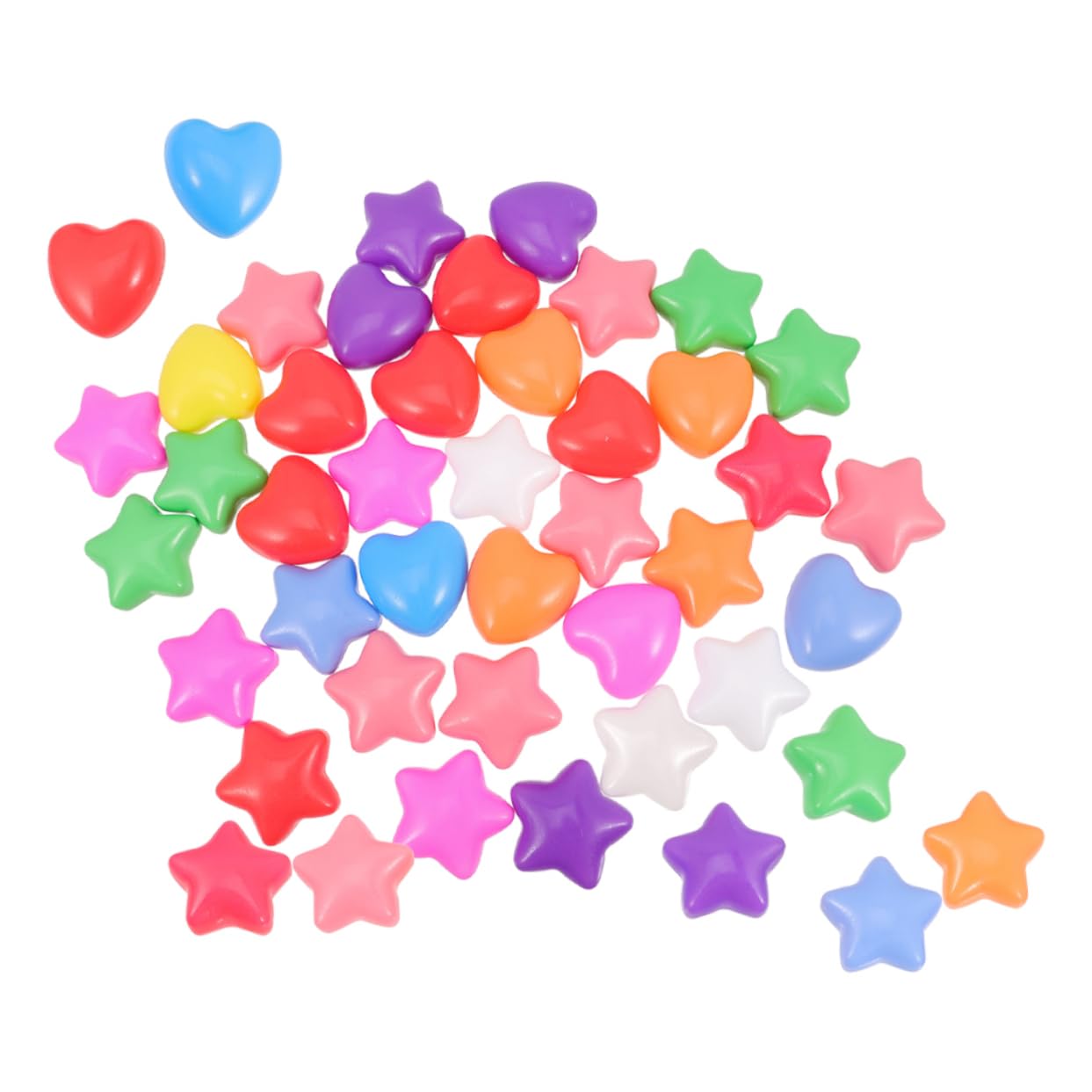 80pezzi Palline Colorate Forma Cuore e Stella Palline Oceaniche Per Piscina Giochi Ragazzo Ragazza Ragazza Morbide e Indistruttibili Per Tende Gioco e Vaschette Idee Regalo Feste e
