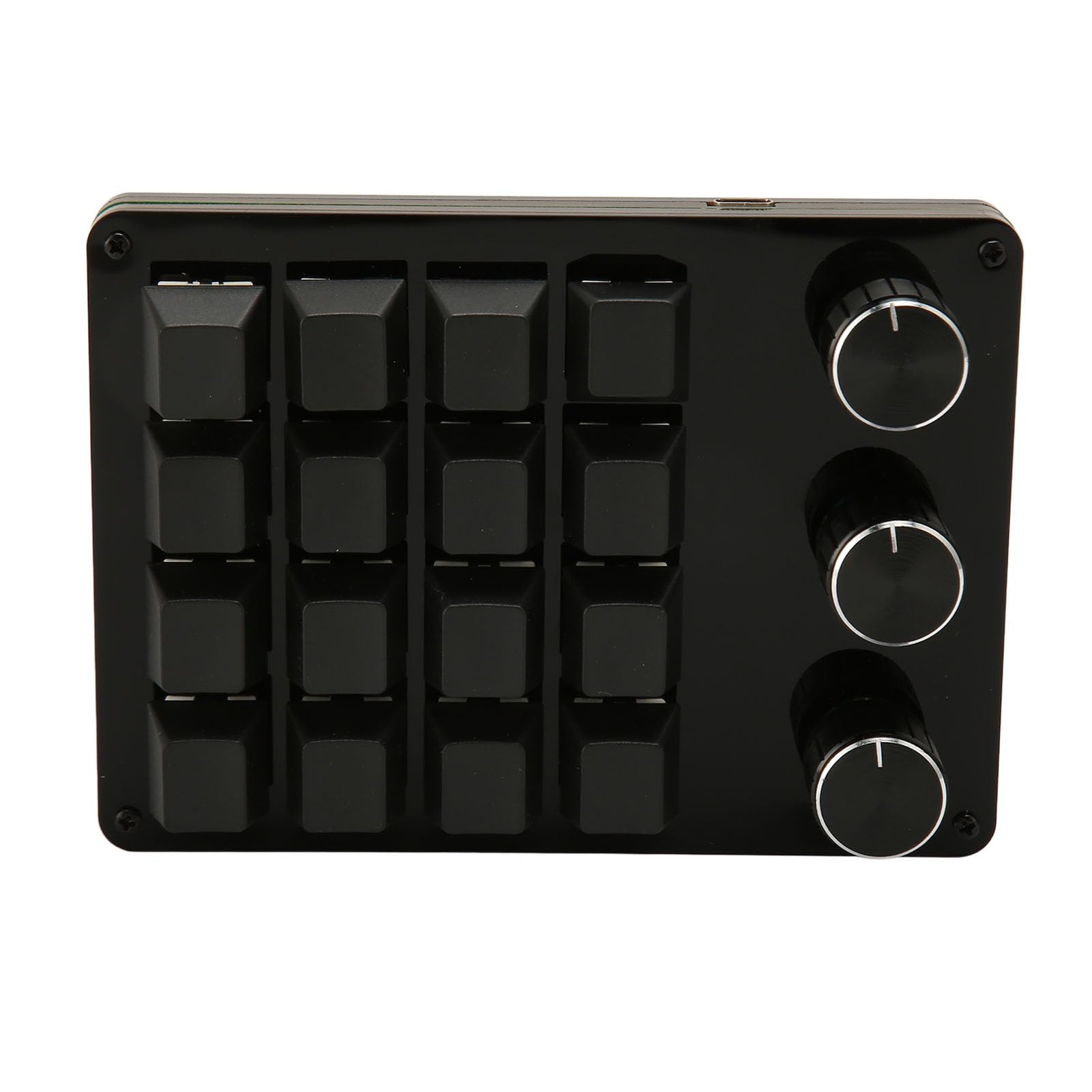 Tastiera Meccanica Blu Sostituibile a Caldo a 16 Tasti a 3 Manopole, Tastierino Macro Programmabile per Supporti da Ufficio OSU da Gioco, Cavo USB Staccabile