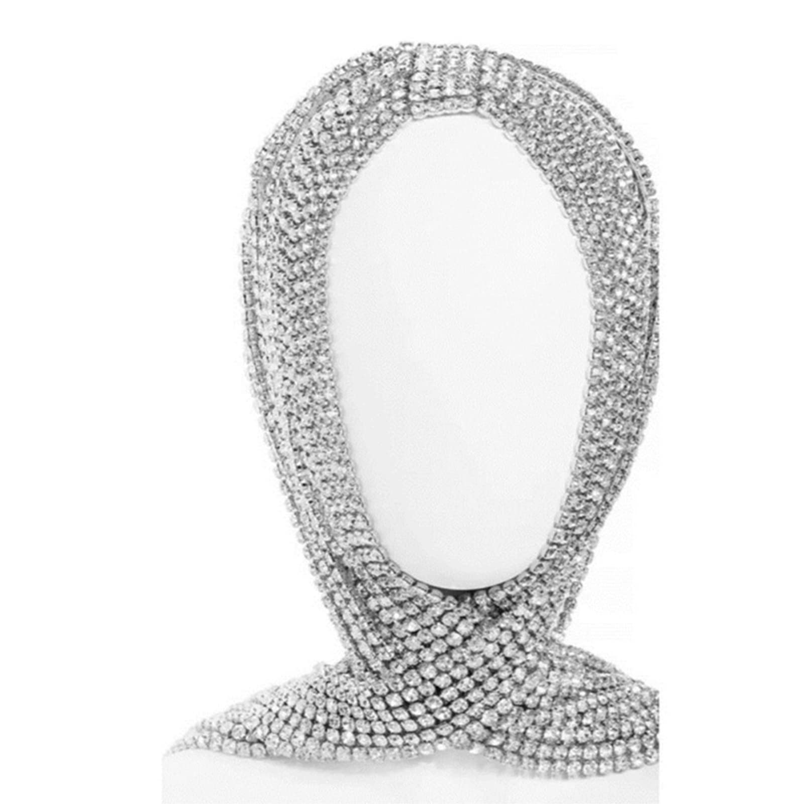 Tocado de boda con cristales de imitación y borla larga de caída elegante 8