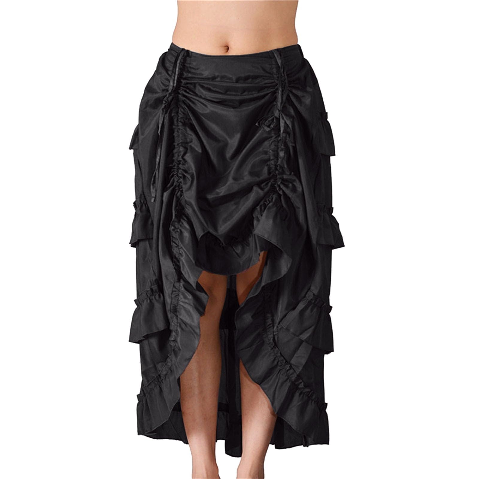 Gothic Steampunk Vintage Cotton Skirt For Women – Plus Size S To 6XL, Black 3XL Shown - View #9