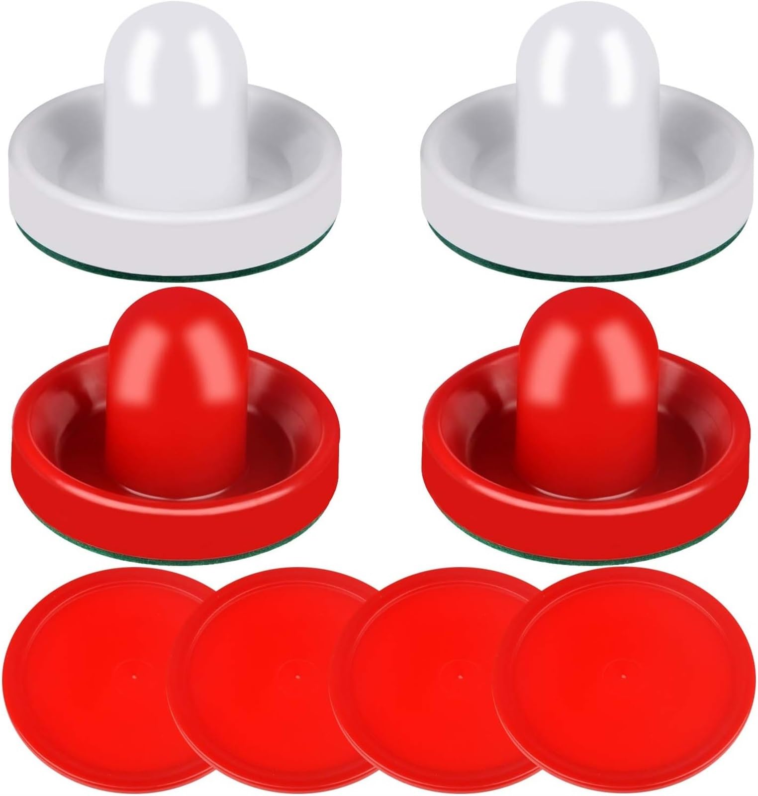 THE WHITE SHOP Air Hockey Pushers and Pucks - Paddles, Goal Handles, Replacement Accessories for Game Tables