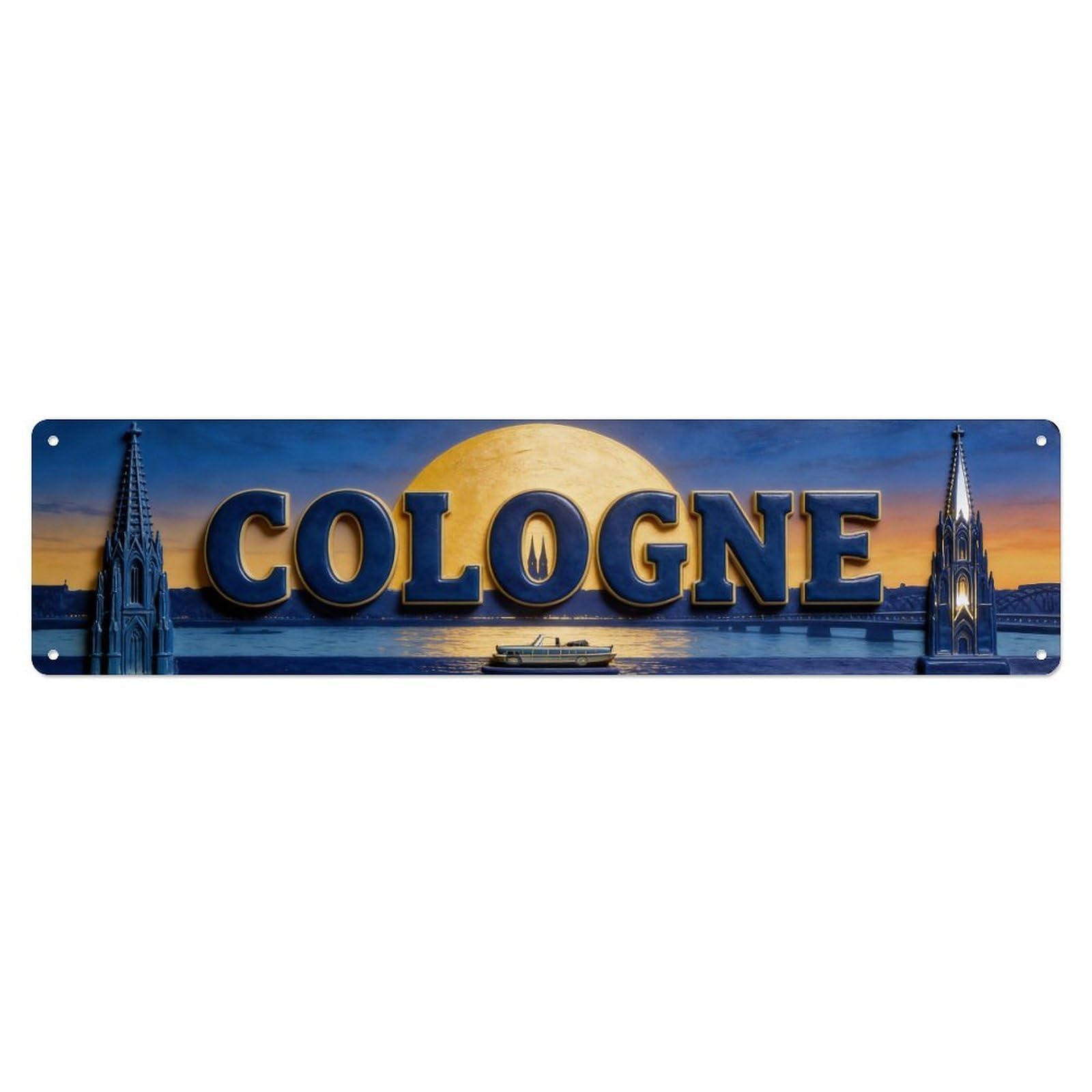 Cologne Germany Vintage Metal Tin Sign
