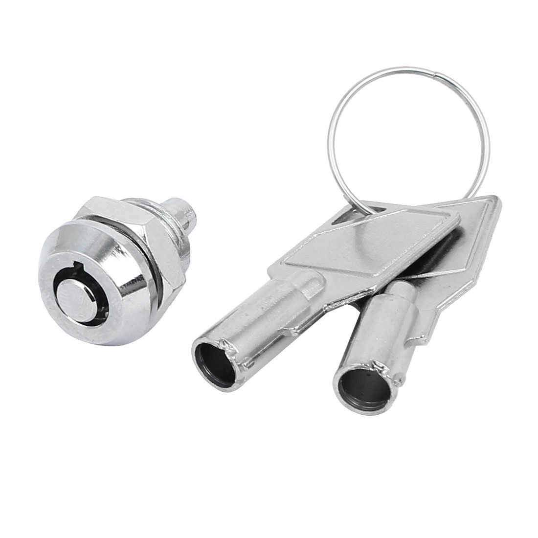 Amazon | uxcell カムロック ソケットキー パネルコインロック 鍵付きカモロック 15×21mm シルバートーン | 建築金具