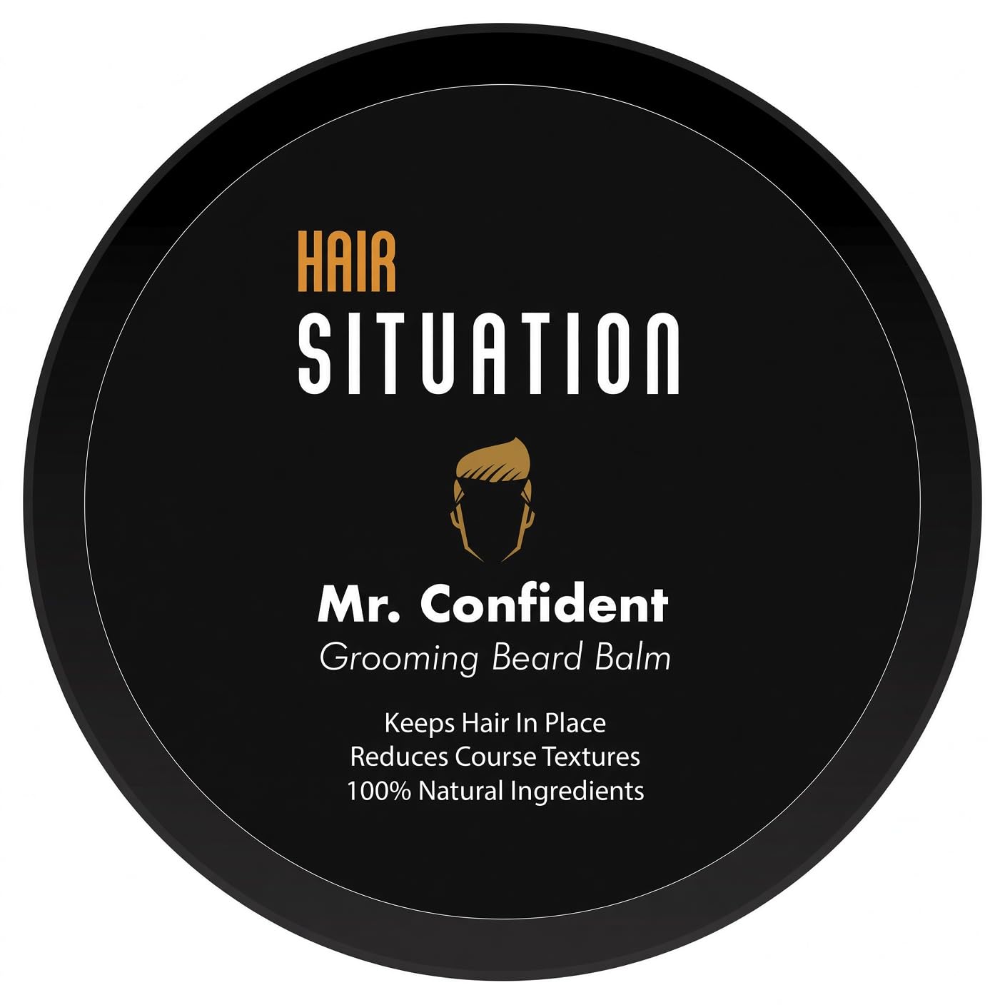 Mr. Confident Beard Balm, Medium Hold, Spiced Woodsy Scent, Beeswax, 2oz