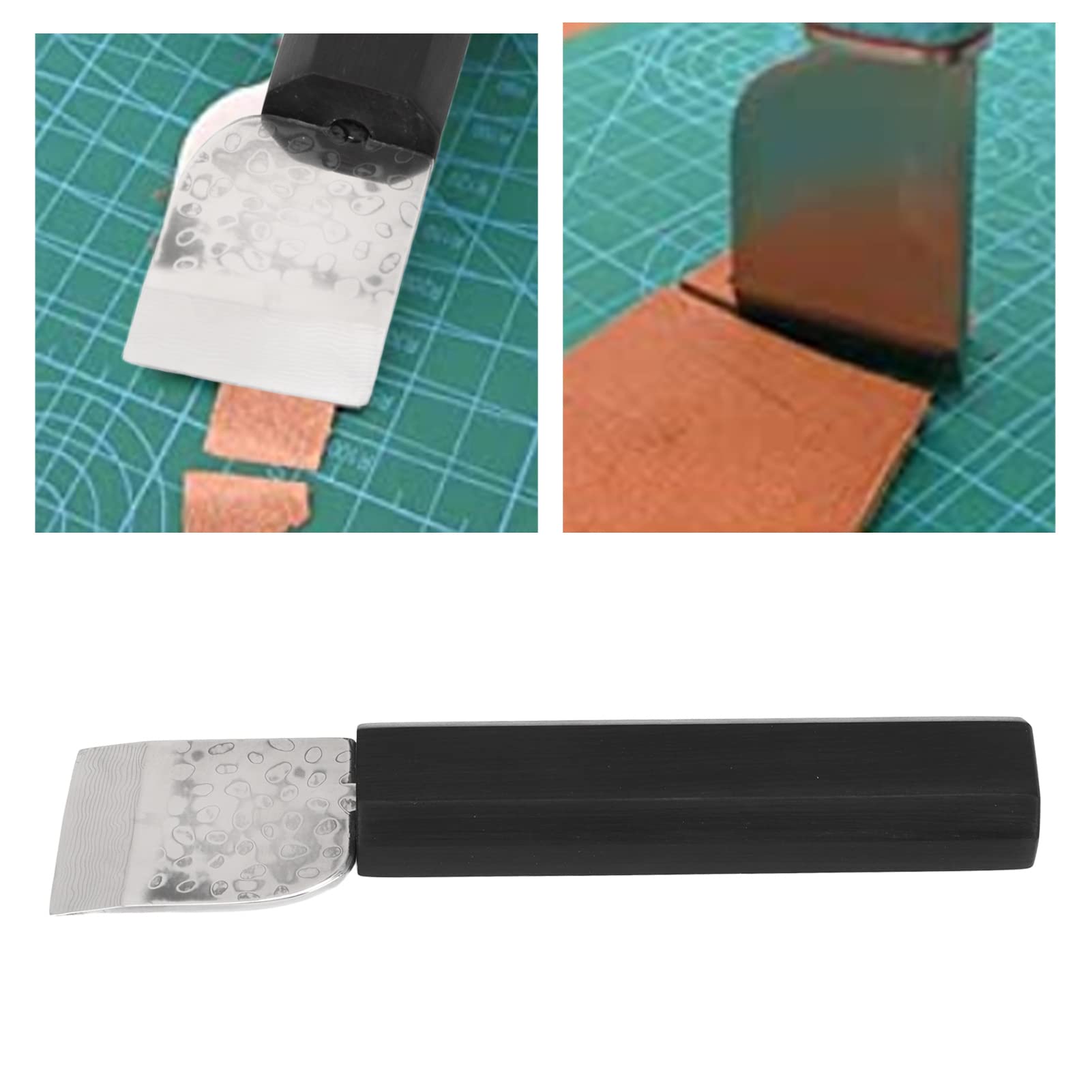 Cuchillo De Corte para Cuero, Cuchillo con Mango De Madera, Cuchillo De Trabajo De Cuero para Corte Artesanal De Cuero