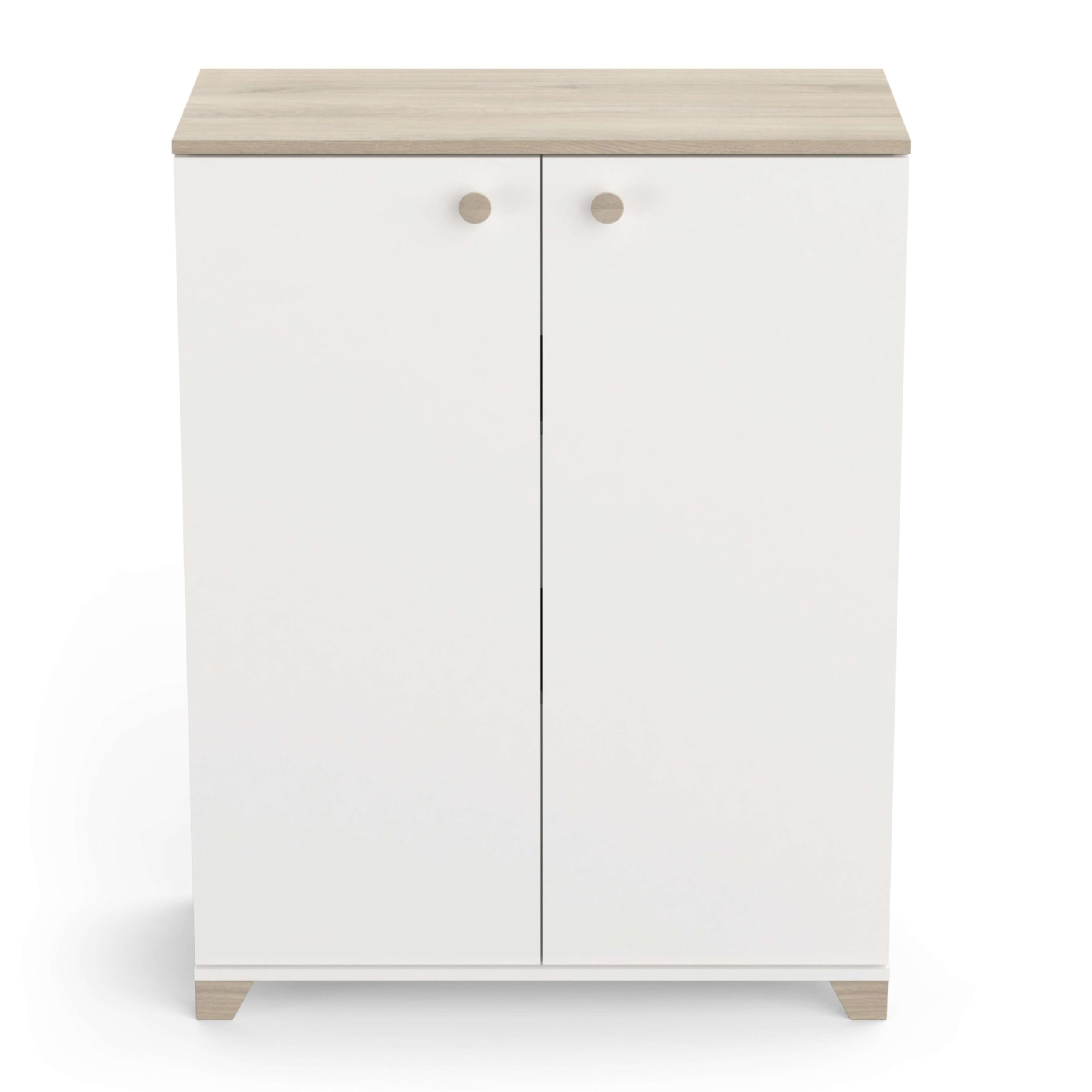 Walnoothouten opbergkast, Linear, L 115 x B 39,5 x H 90cm