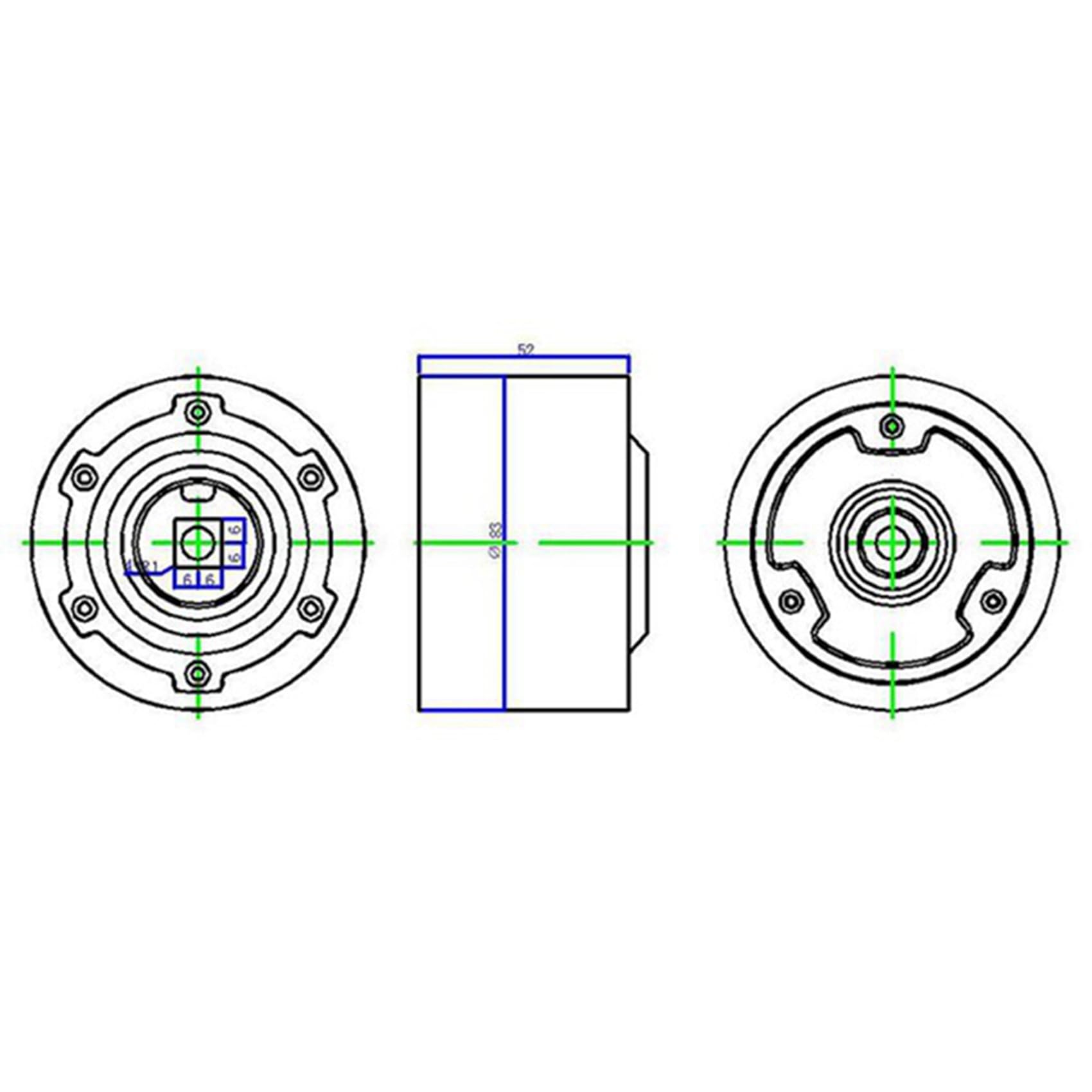 2X Motor de Rueda con Sensor Sin Escobillas 8352 para Scooter de Equilibrio Eléctrico Patineta Piezas de Repuesto