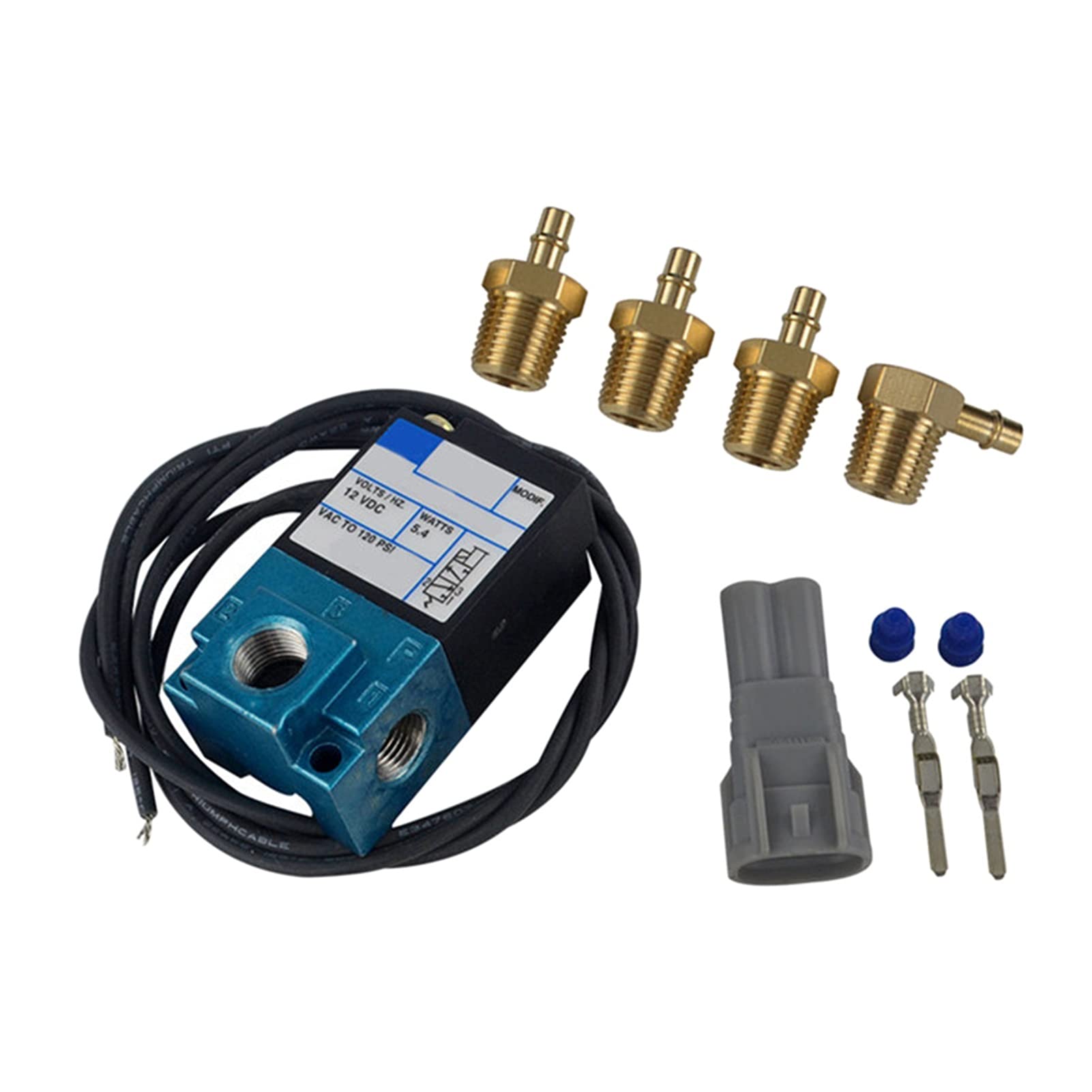 Qiilu Boost-Control Magnetventil | 3 Anschlüsse 12V | Für Turbolader Steuerung