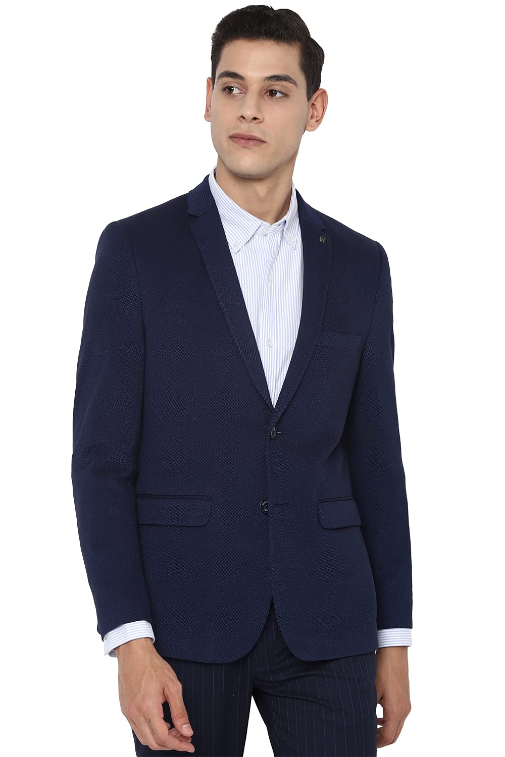 allen solly Textured Cotton Super Slim Fit Mens Workwear Blazer (A21BZMUJFB97721-P)-picture-41