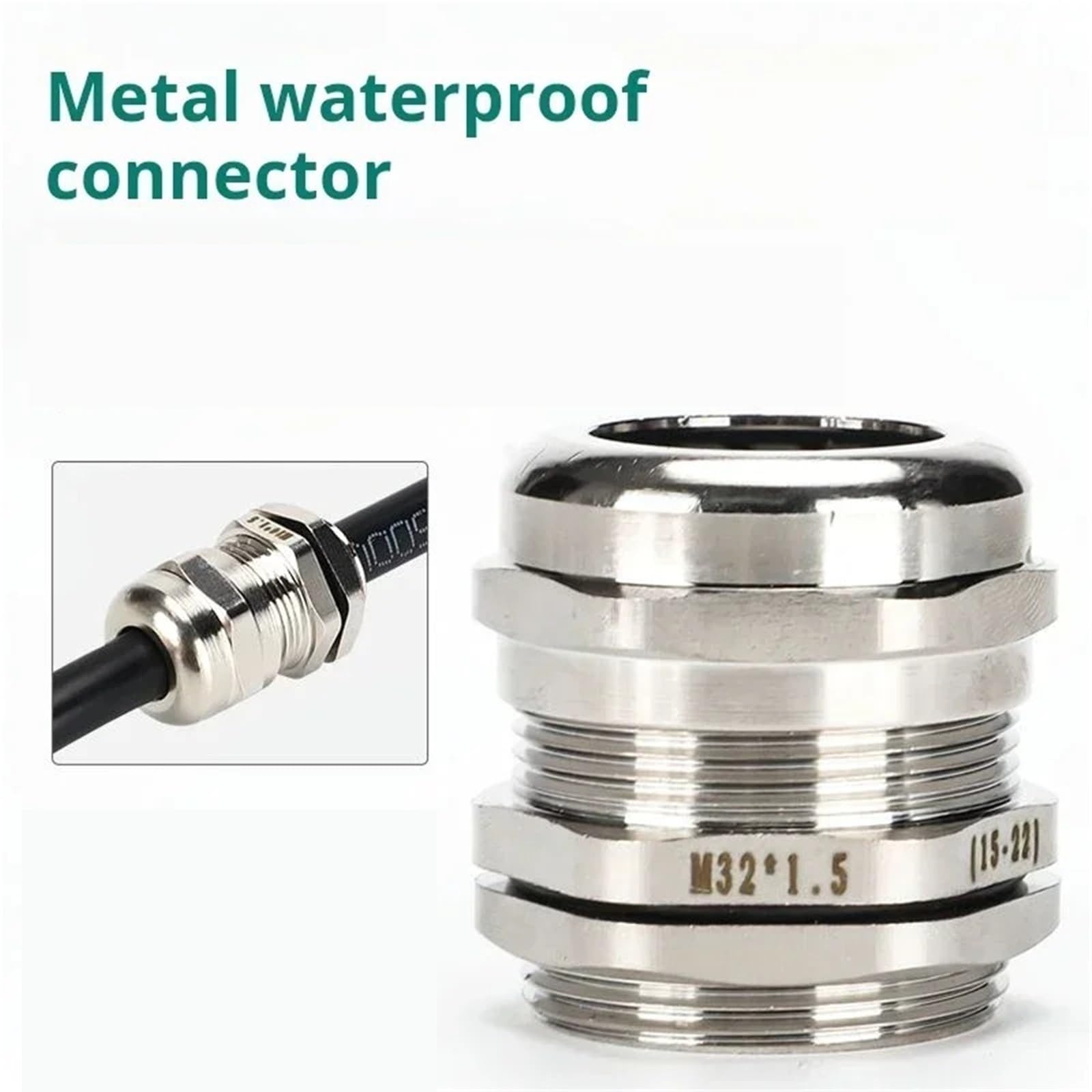 20 conectores de prensaestopas de acero inoxidable IP68 PG7 PG9 PG11 M6 M8 M10 M12