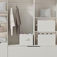 Vista 2 de 2 Pack Shoe Storage Bins, Fits Up to 24 Pairs, Foldable Space-saving Closet Organizers System, Clothes Basket with Reinforced Handles, 16.5 x 12.6 x