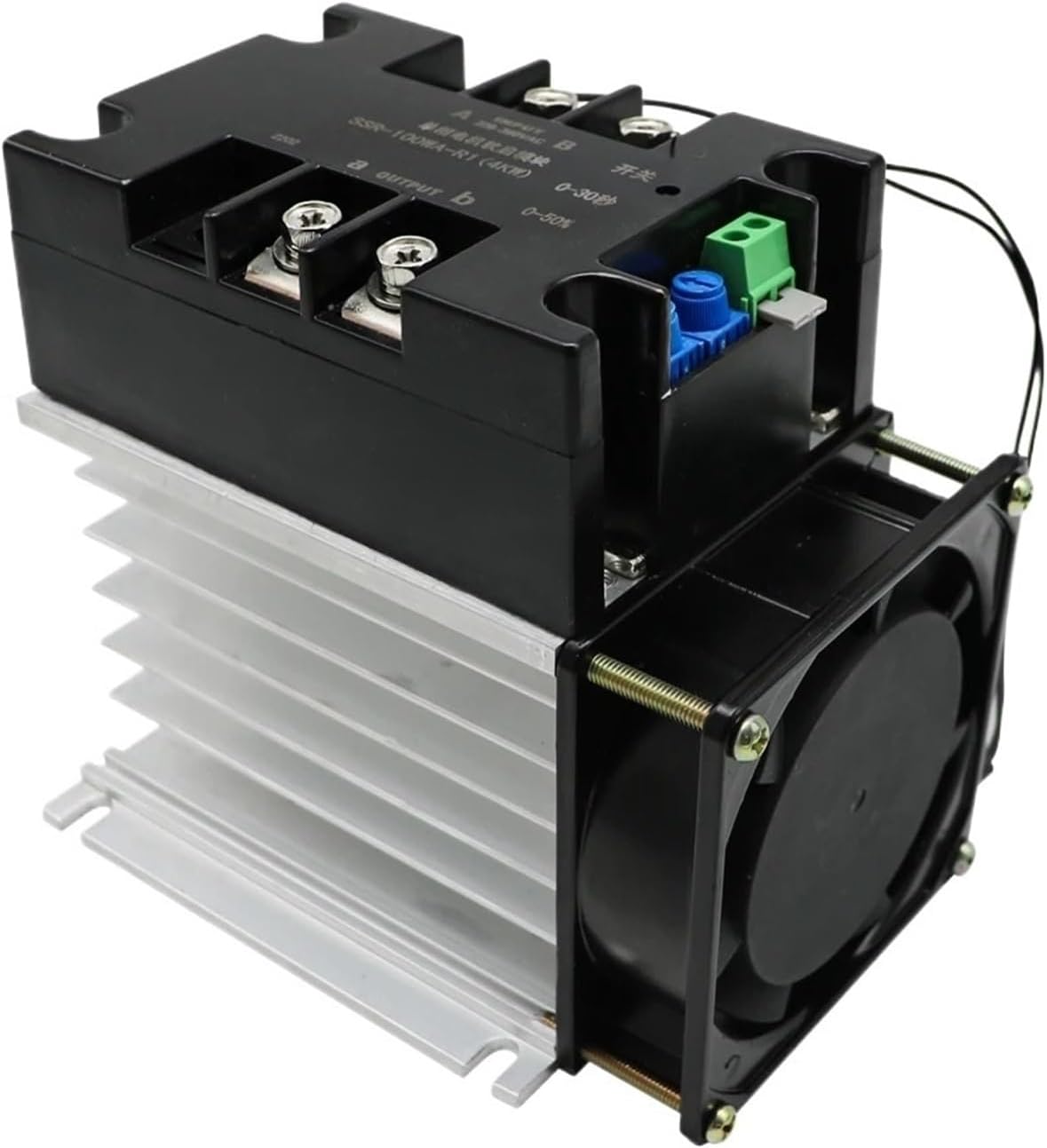 220V Single Phase Motor Soft Starter Module Controller 1KW2KW4KW6KW8KW Soft Starting Fan Pump Pressure Reducer Conveyor Soft Starter Module(with Heat Sink Fan,R1 100WA-4KW)