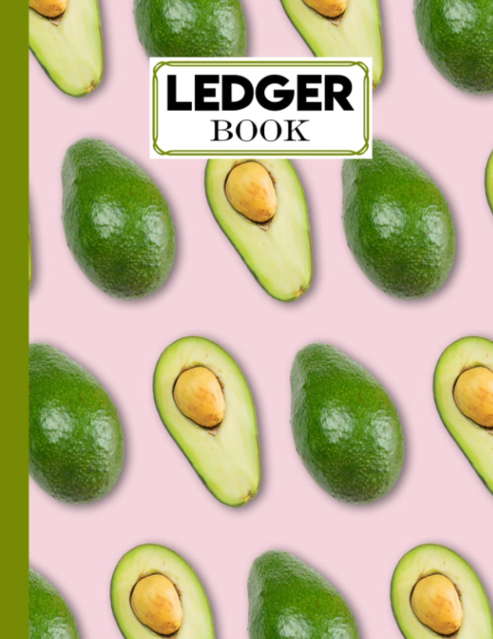 Ledger Book: Record Income and Expenses, 120 Pages, Size 8.5" x 11" | Avocado Cover Design by Emmy Arnold