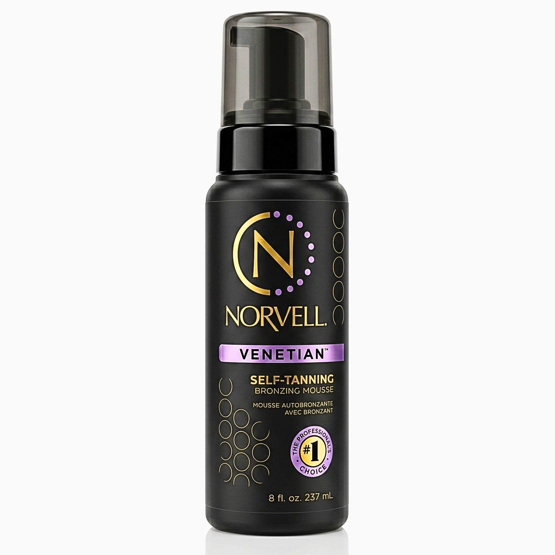 Norvell Venetian Sunless Self Tanner Mousse with Bronzer, 8 fl oz
